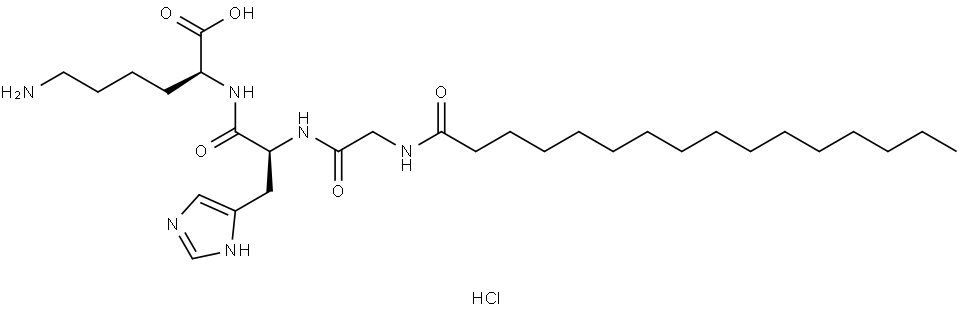 (S)-2-((S)-3-(1H-Imidazol-5-yl)-2-(2-palmitamidoacetamido)propanamido)-6-aminohexanoic acid hydrochloride Structural