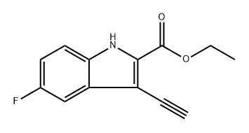 Ethyl 3-ethynyl-5-fluoro-1H-indole-2-carboxylate Structural