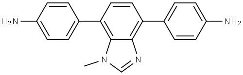 4,4'-(1-Methyl-1H-benzo[d]imidazole-4,7-diyl)dianiline Structural