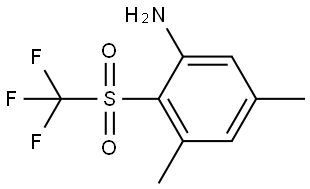 Benzenamine, 3,5-dimethyl-2-[(trifluoromethyl)sulfonyl]- Structural