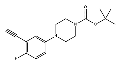 tert-butyl 4-(3-ethynyl-4-fluorophenyl)piperazin-1-carboxylate Structural
