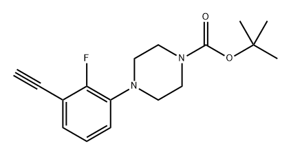 tert-butyl 4-(3-ethynyl-2-fluorophenyl)piperazin-1-carboxylate Structural