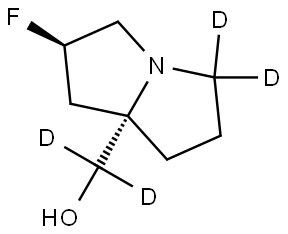 1H-Pyrrolizine-3-d-7a(5H)-methan-α,α-d2-ol, 6-fluorotetrahydro-3-d-, (6R,7aS)- Structural