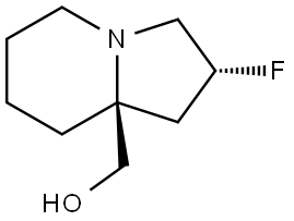8a(1H)-Indolizinemethanol, 2-fluorohexahydro-, (2R,8aS)- Structural