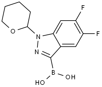 Boronic acid, B-[5,6-difluoro-1-(tetrahydro-2H-pyran-2-yl)-1H-indazol-3-yl]- Structural