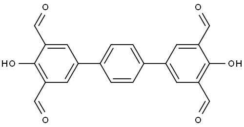 4,4''-dihydroxy-[1,1':4',1''-terphenyl]-3,3'',5,5''-tetracarbaldehyde Structural