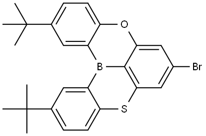 [1,4]Benzothiaborino[2,3,4-kl]phenoxaborin, 7-bromo-2,12-bis(1,1-dimethylethyl)- Structural