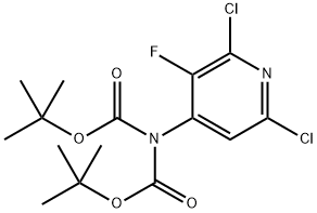 Imidodicarbonic acid, 2-(2,6-dichloro-3-fluoro-4-pyridinyl)-, 1,3-bis(1,1-dimethylethyl) ester Structural