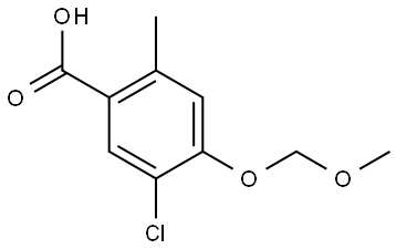 5-Chloro-4-(methoxymethoxy)-2-methylbenzoic acid Structural