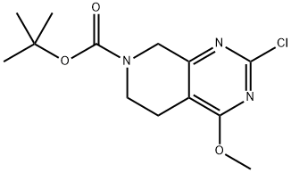 tert-Butyl 2-chloro-4-methoxy-5,8-dihydropyrido[3,4-d]pyrimidine-7(6H)-carboxylate Structural