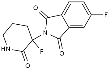 1H-Isoindole-1,3(2H)-dione, 5-fluoro-2-(3-fluoro-2-oxo-3-piperidinyl)- Structural