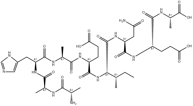 L-Alanine, L-alanyl-L-alanyl-L-histidyl-L-alanyl-L-α-glutamyl-L-isoleucyl-L-asparaginyl-L-α-glutamyl- (9CI)