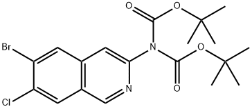 Imidodicarbonic acid, 2-(6-bromo-7-chloro-3-isoquinolinyl)-, 1,3-bis(1,1-dimethylethyl) ester Structural