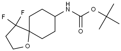 tert-Butyl (4,4-difluoro-1-oxaspiro[4.5]decan-8-yl)carbamate Structural