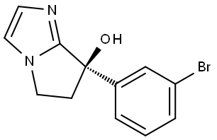 5H-Pyrrolo[1,2-a]imidazol-7-ol, 7-(3-bromophenyl)-6,7-dihydro-, (7R)- Structural