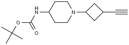 Carbamic acid, N-[1-(3-ethynylcyclobutyl)-4-piperidinyl]-, 1,1-dimethylethyl ester Structural