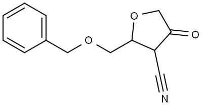2-((Benzyloxy)methyl)-4-oxotetrahydrofuran-3-carbonitrile Structural
