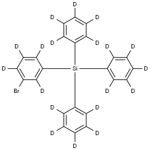 Benzene-1,2,3,4,5-d5, 6,6′,6′′-[(5-bromophenyl-2,3,4,6-d4)silylidyne]tris- Structural