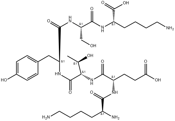 L-Lysine, L-lysyl-L-α-glutamyl-L-threonyl-L-tyrosyl-L-seryl- (9CI) Structural