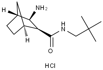 rel-(1S,2S,3R,4R)-3-Amino-N-neopentylbicyclo[2.2.1]heptane-2-carboxamide hydrochloride Structural