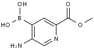2-Pyridinecarboxylic acid, 5-amino-4-borono-, 2-methyl ester Structural