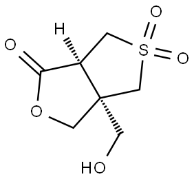 rel-(3aR,6aR)-3a-(Hydroxymethyl)tetrahydro-1H,3H-thieno[3,4-c]furan-1-one 5,5-dioxide Structural