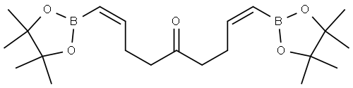 (1Z,8Z)-1,9-Bis(4,4,5,5-tetramethyl-1,3,2-dioxaborolan-2-yl)nona-1,8-dien-5-one Structural