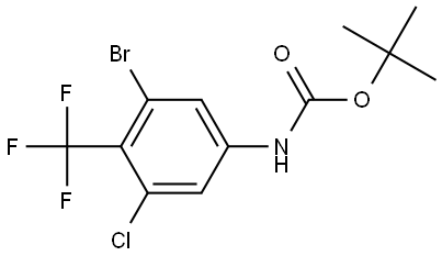 tert-Butyl (3-bromo-5-chloro-4-(trifluoromethyl)phenyl)carbamate Structural