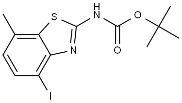 Carbamic acid, N-(4-iodo-7-methyl-2-benzothiazolyl)-, 1,1-dimethylethyl ester Structural