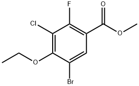 Methyl 5-bromo-3-chloro-4-ethoxy-2-fluorobenzoate Structural