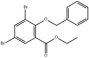 Ethyl 2-(benzyloxy)-3,5-dibromobenzoate Structural