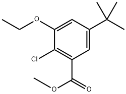 Methyl 5-(tert-butyl)-2-chloro-3-ethoxybenzoate Structural