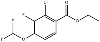 Ethyl 2-chloro-4-(difluoromethoxy)-3-fluorobenzoate Structural