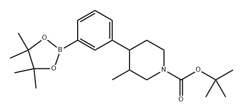 tert-butyl 3-methyl-4-(3-(4,4,5,5-tetramethyl-1,3,2-dioxaborolan-2-yl)phenyl)piperidine-1-carboxylate Structural