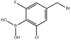 B-[4-(Bromomethyl)-2-chloro-6-fluorophenyl]boronic acid Structural