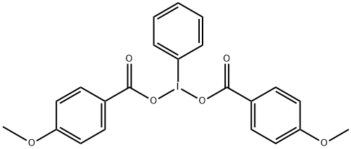 Iodine, bis(4-methoxybenzoato-O1)phenyl- Structural