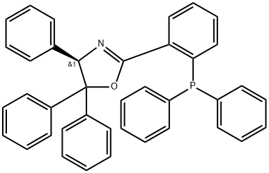 Oxazole, 2-[2-(diphenylphosphino)phenyl]-4,5-dihydro-4,5,5-triphenyl-, (4R)- Structural