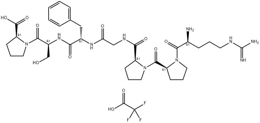 H-Arg-Pro-PRO-Gly-Phe-Ser-Pro-OH trifluoroacetate Structural