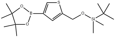 tert-Butyldimethyl((4-(4,4,5,5-tetramethyl-1,3,2-dioxaborolan-2-yl)thiophen-2-yl)methoxy)silane