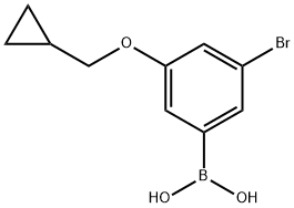 Boronic acid, B-[3-bromo-5-(cyclopropylmethoxy)phenyl]- Structural