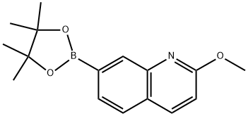 Quinoline, 2-methoxy-7-(4,4,5,5-tetramethyl-1,3,2-dioxaborolan-2-yl)- Structural