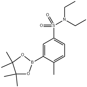 Benzenesulfonamide, N,N-diethyl-4-methyl-3-(4,4,5,5-tetramethyl-1,3,2-dioxaborolan-2-yl)- Structural