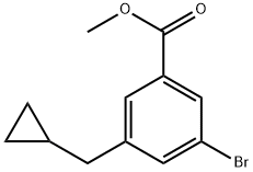 Methyl 3-bromo-5-(cyclopropylmethyl)benzoate Structural