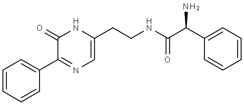 Benzeneacetamide, α-amino-N-[2-(1,6-dihydro-6-oxo-5-phenyl-2-pyrazinyl)ethyl]-, (αS)- Structural