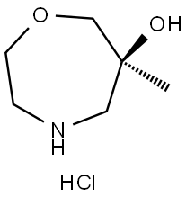 1,4-Oxazepin-6-ol, hexahydro-6-methyl-, hydrochloride (1:1), (6S)- Structural