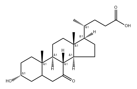 Cholan-24-oic acid, 3-hydroxy-7-oxo-, (3α)- Structural