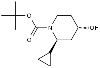 rel-tert-Butyl-2-cyclopropyl-4-hydroxypiperidine-1-carboxylate Structural