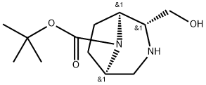 tert-Butyl (1S,2R,5R)-2-(hydroxymethyl)-3,8-diazabicyclo[3.2.1]octane-8-carboxylate Structural