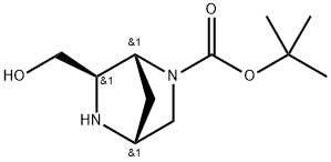 tert-Butyl (1R,4R,6R)-6-(hydroxymethyl)-2,5-diazabicyclo[2.2.1]heptane-2-carboxylate Structural