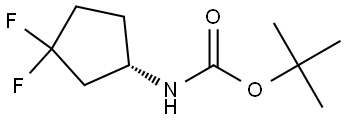 tert-butyl (S)-(3,3-difluorocyclopentyl)carbamate Structural